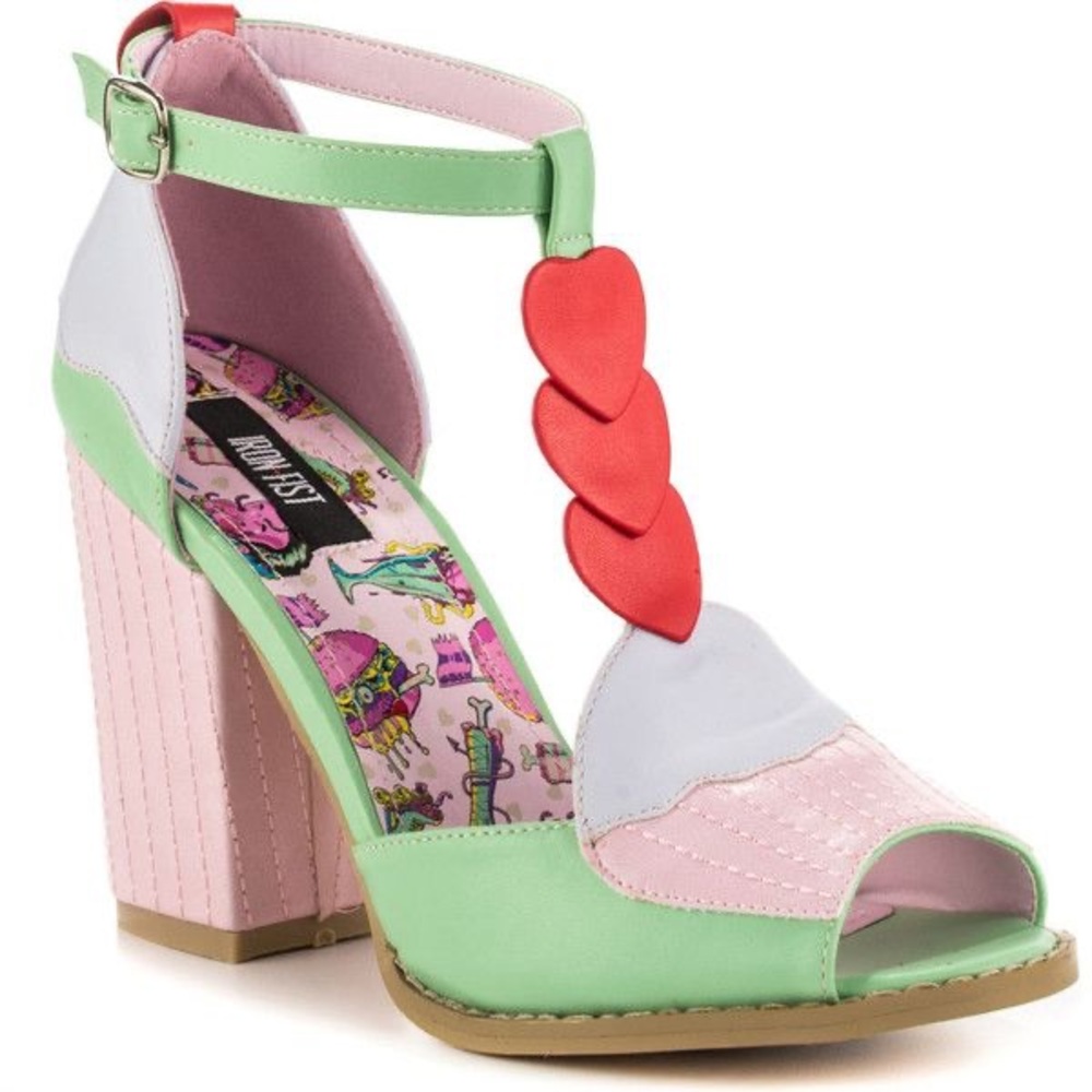 NIB Iron fist cupcake heels!! 🧁🍒
